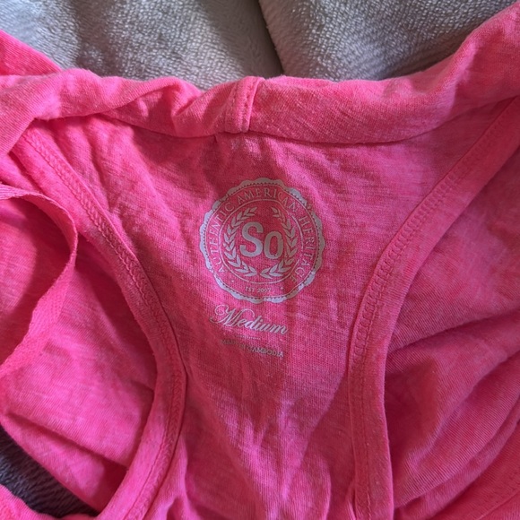 hot pink SO tank with hoodie and strings - Picture 3 of 3
